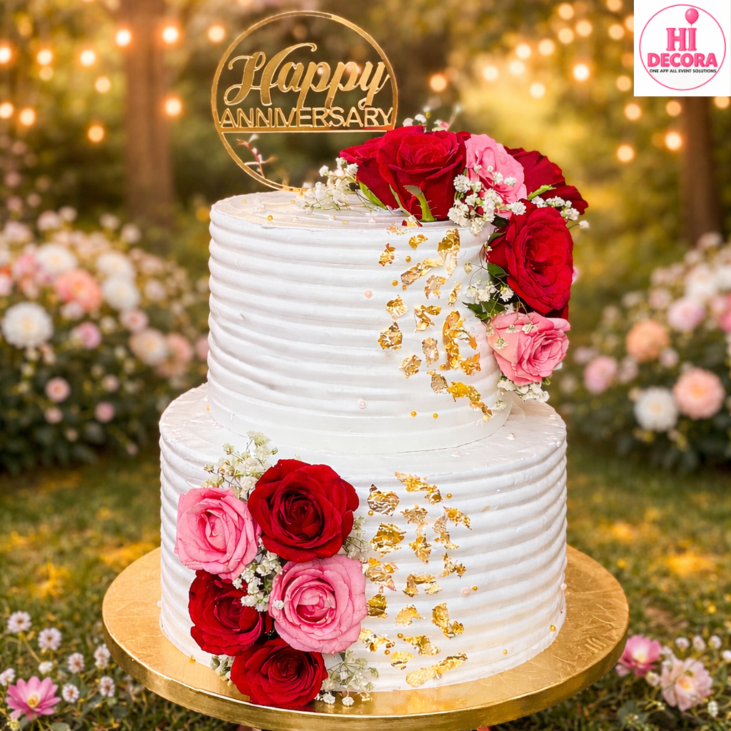 Romantic Rose Tier Cake 