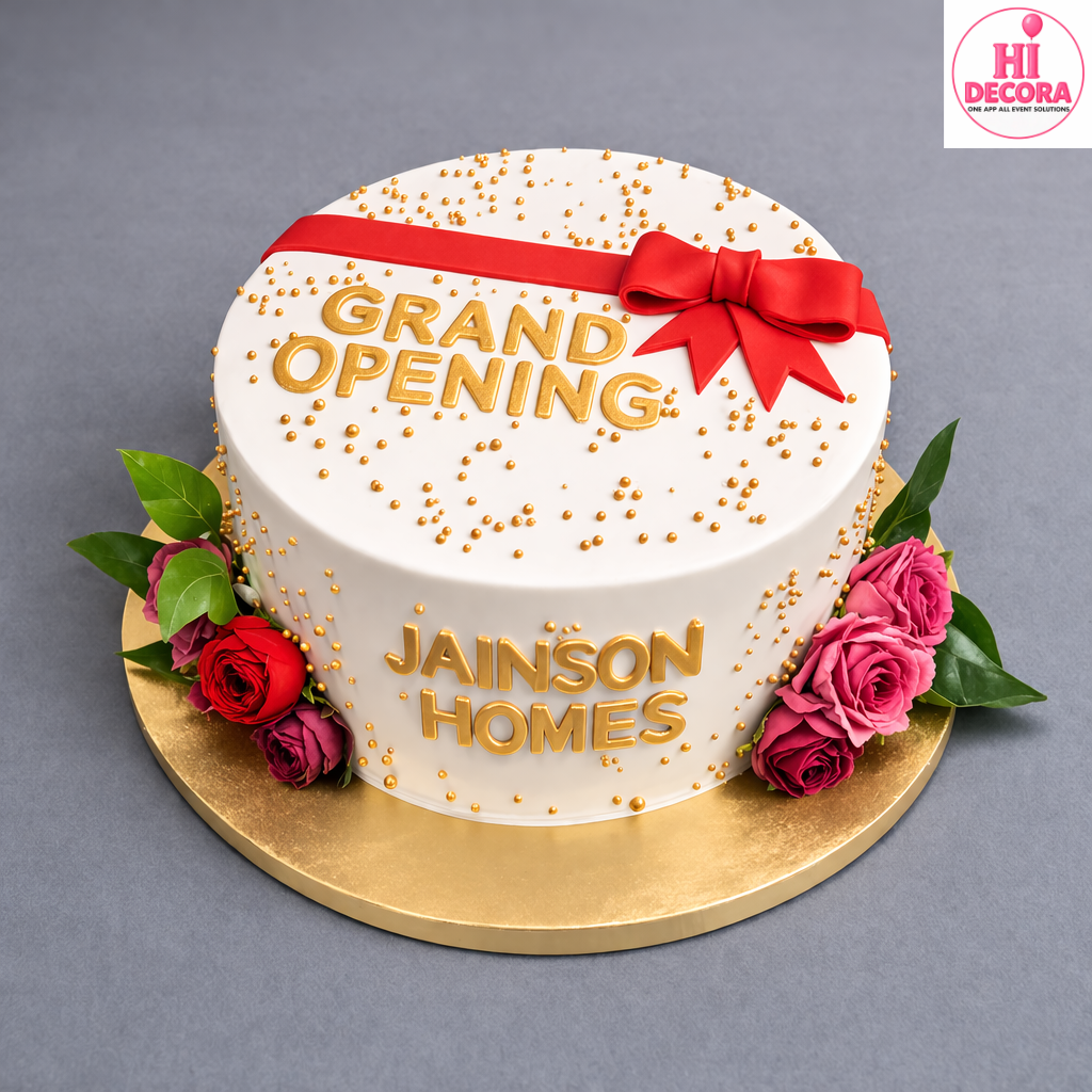 Grand Opening Red Elegance Cake 