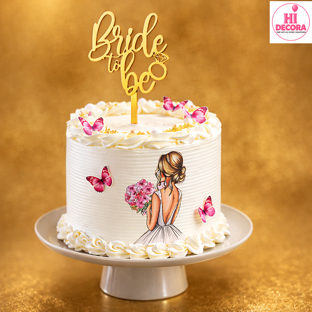 Bride Butterfly Creamy Cake 