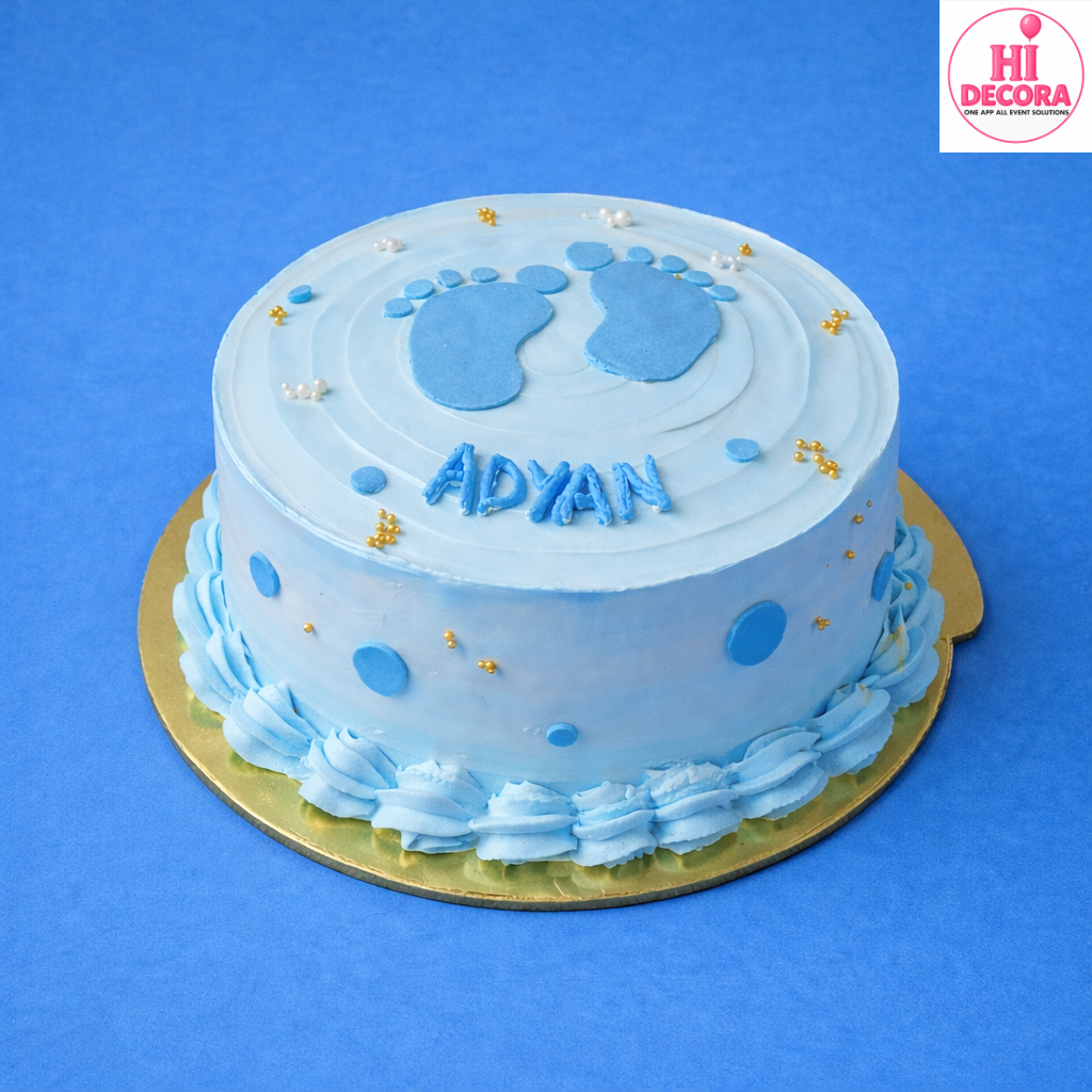 Welcome Boy Footprint Cake 