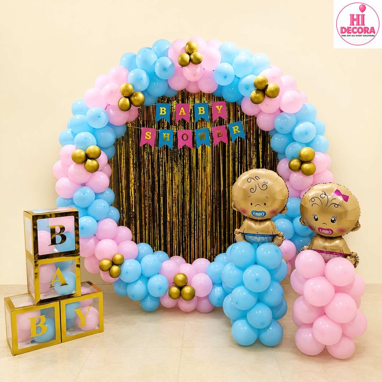 Baby Shower Ring Decor With Baby Box