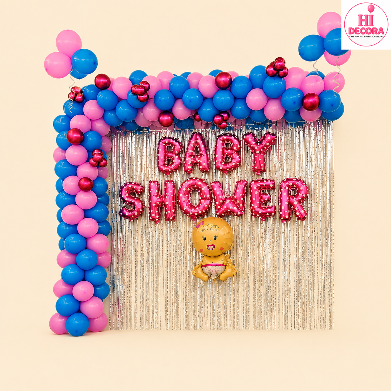 L Shape Baby Shower Wall Decor 