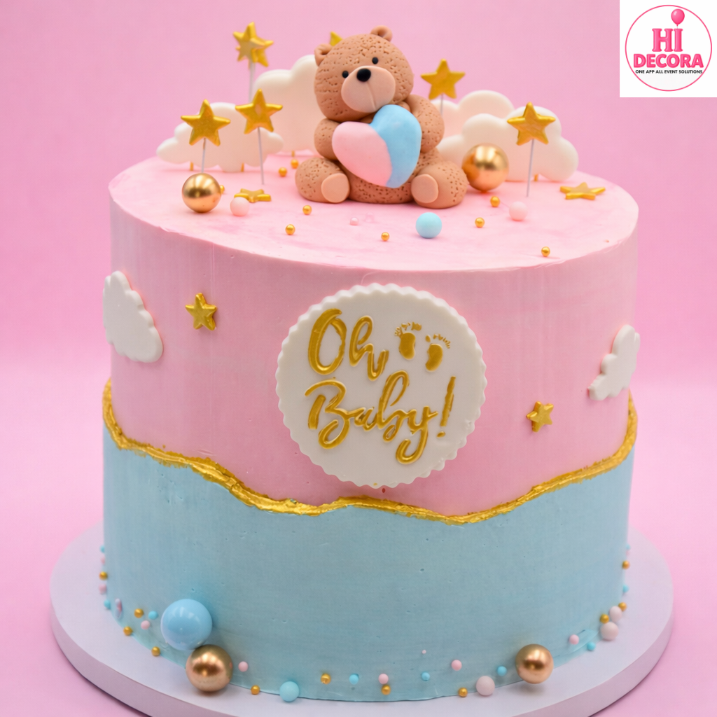 Oh Baby Teddy Theme Cake