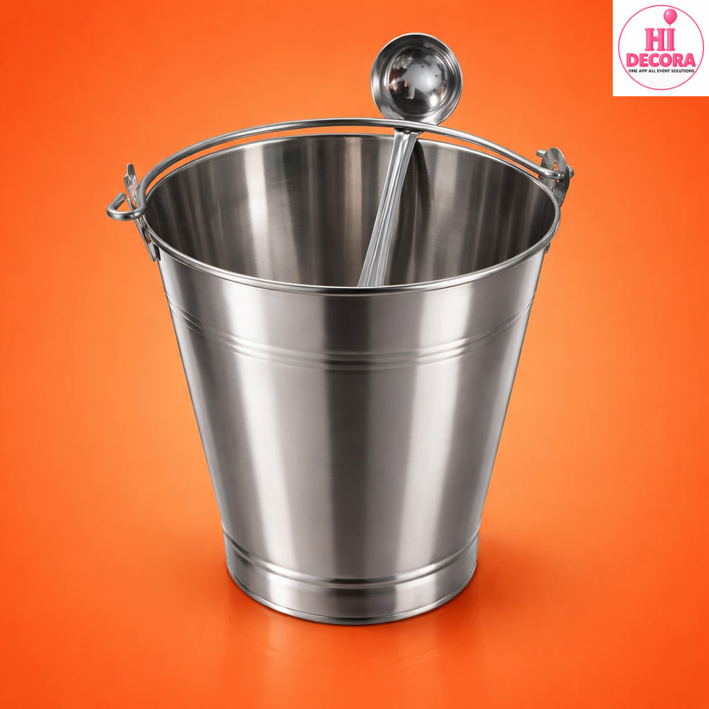 Steel Bucket With Ladle ( Balti )
