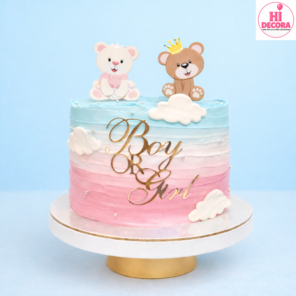 Boy Or Girl Gender Reveal Cake 