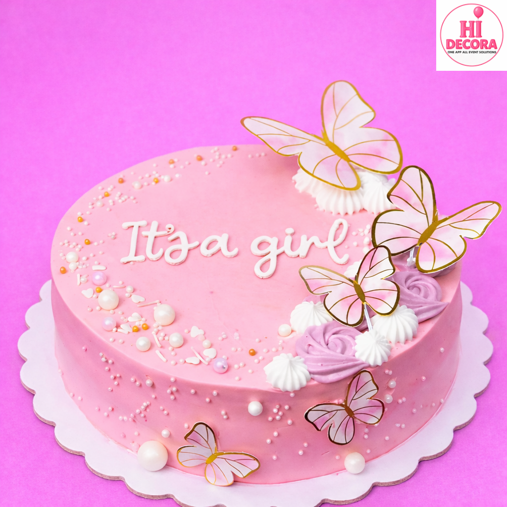Welcome Girl Celebration Cake 