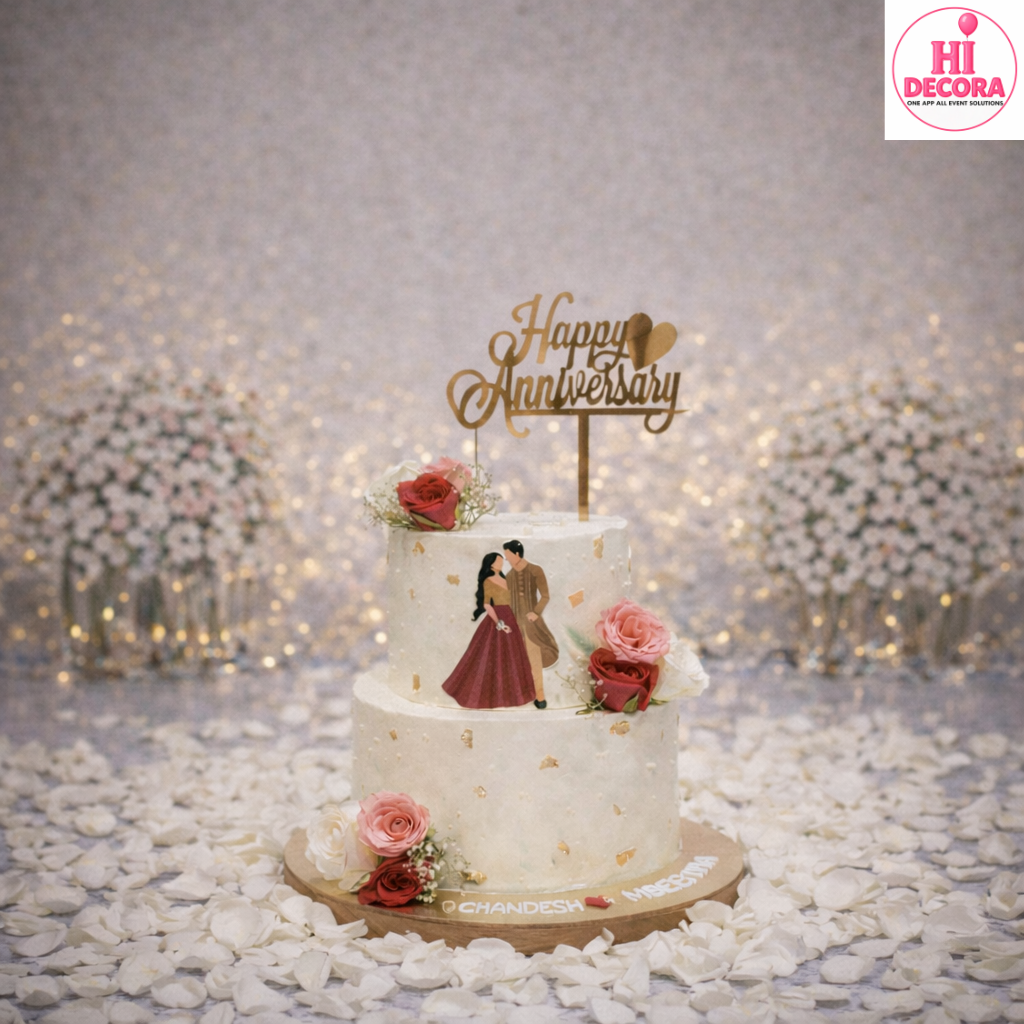 Lovely Couple Tier Cake 