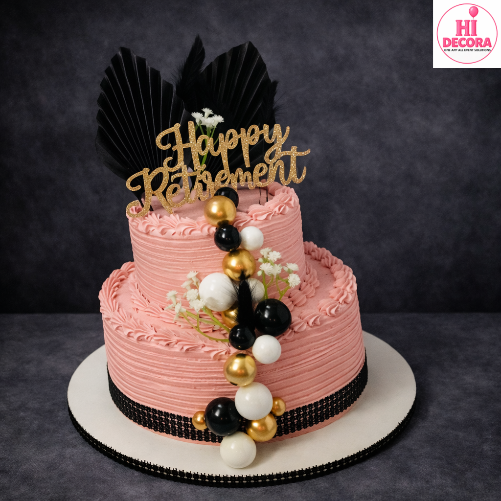 Blush Pink Retirement Cake