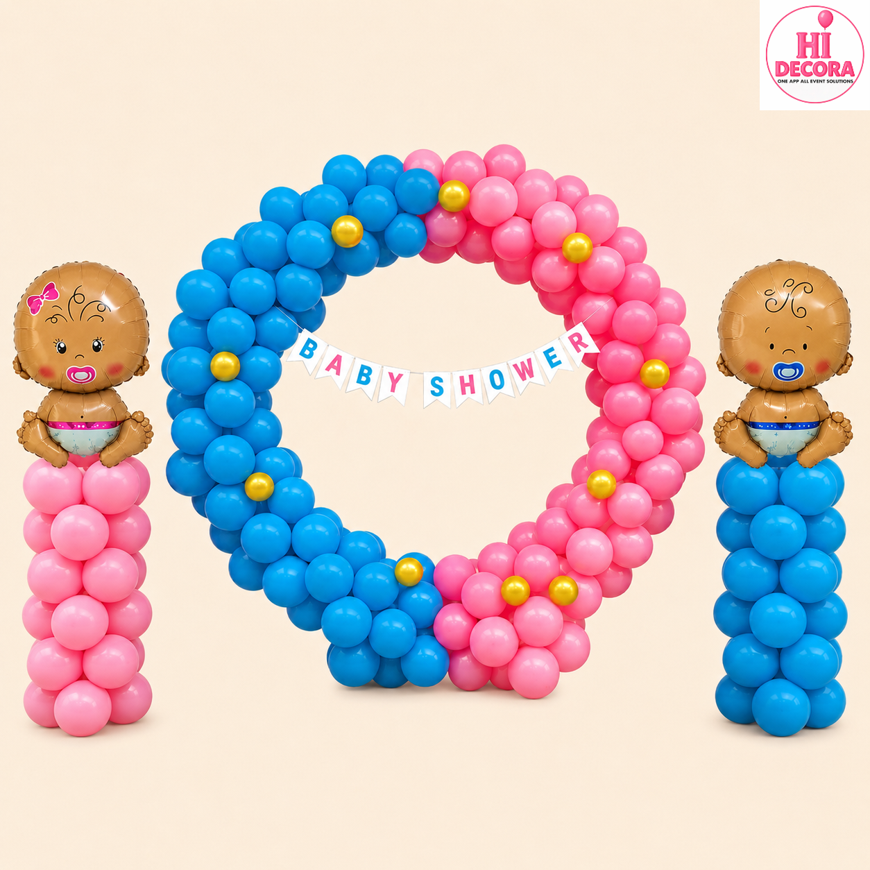 Baby Shower with Pillar Decor 