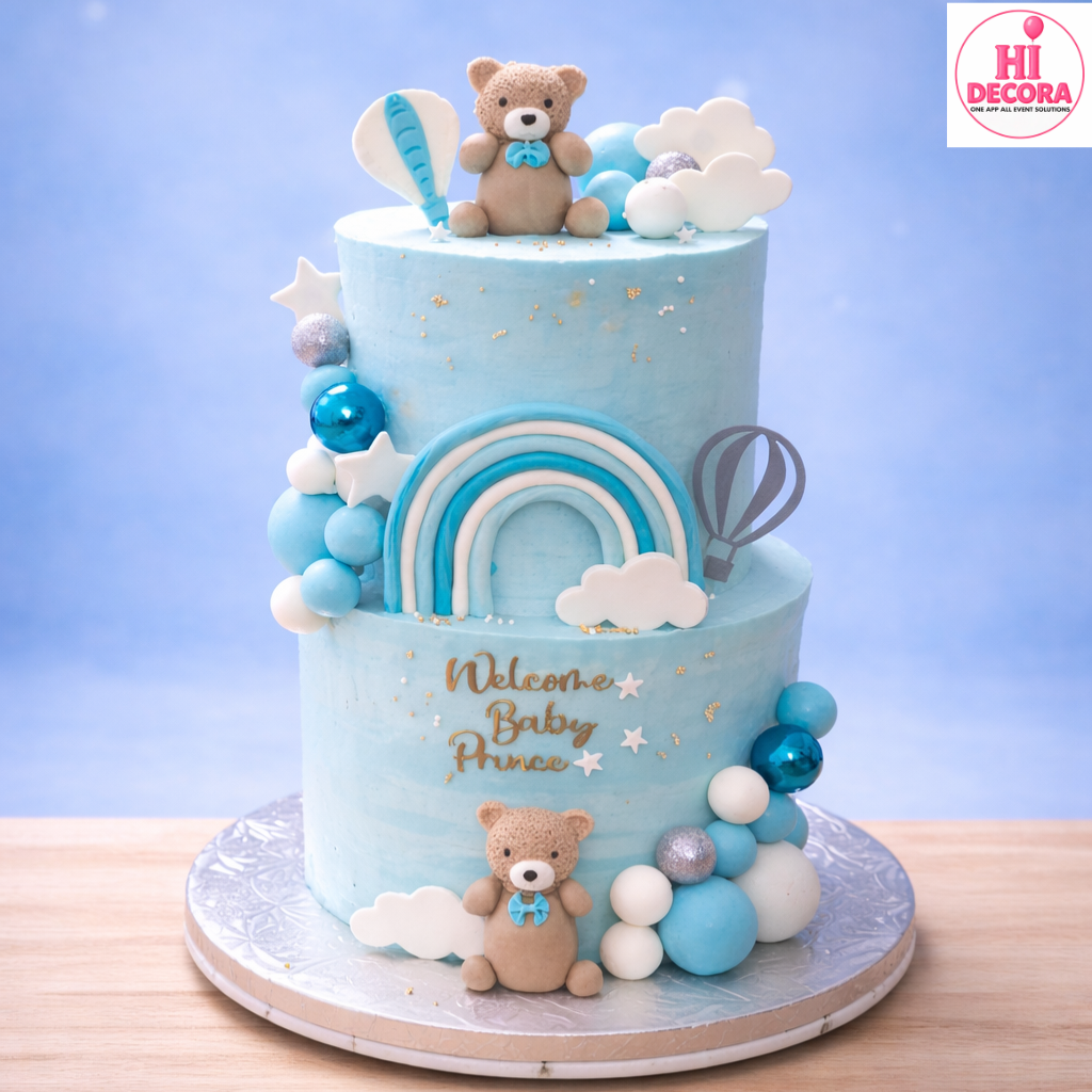 Luxury Baby Boy Tier Cake 